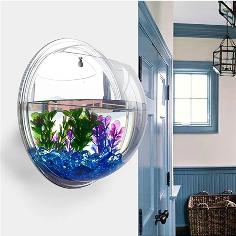 Florist Supply Vases - Transparent acrylic hanging wall aquarium, Plant