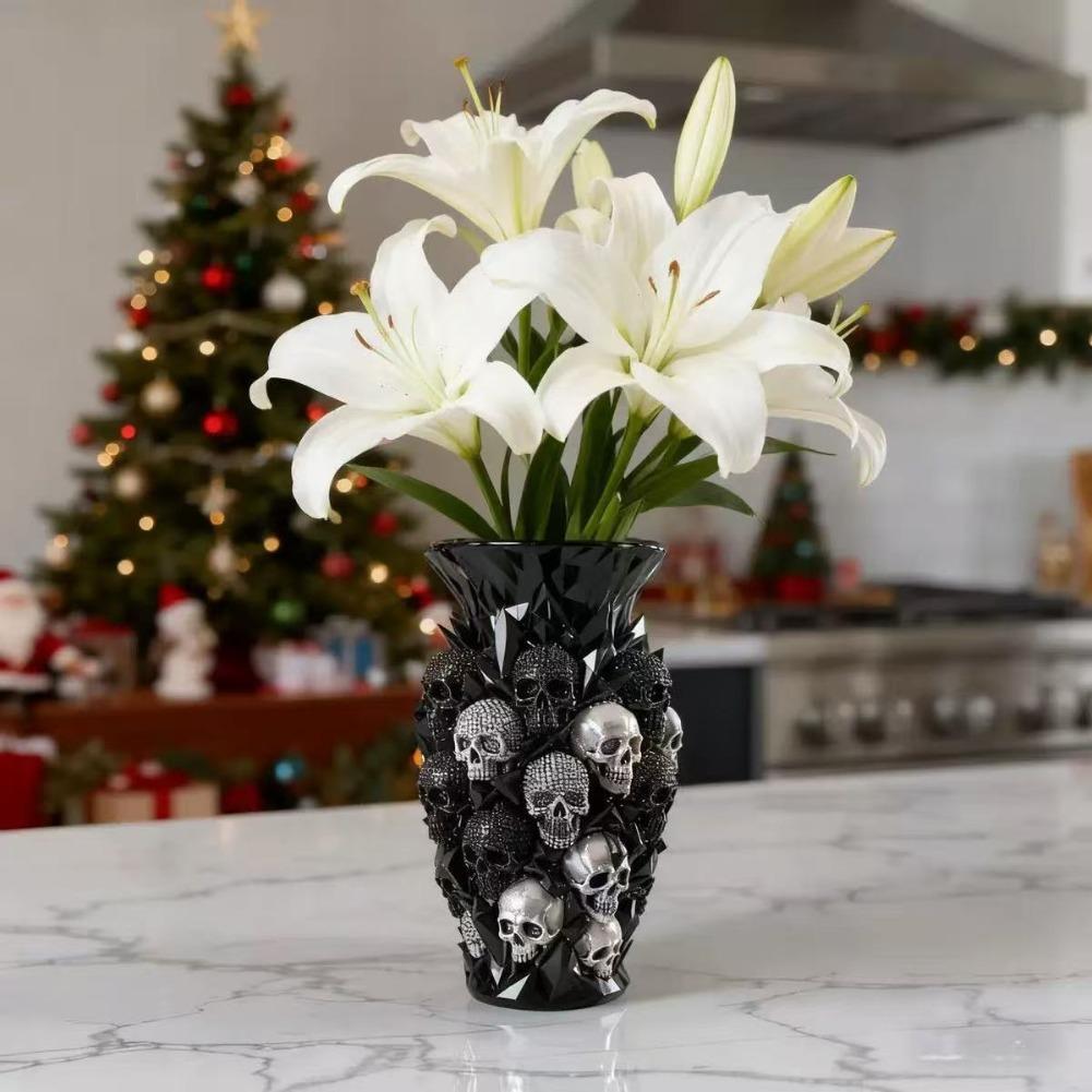 Gothic Skull Resin Vase Black  - огляд і ціна Florist Supply Vases