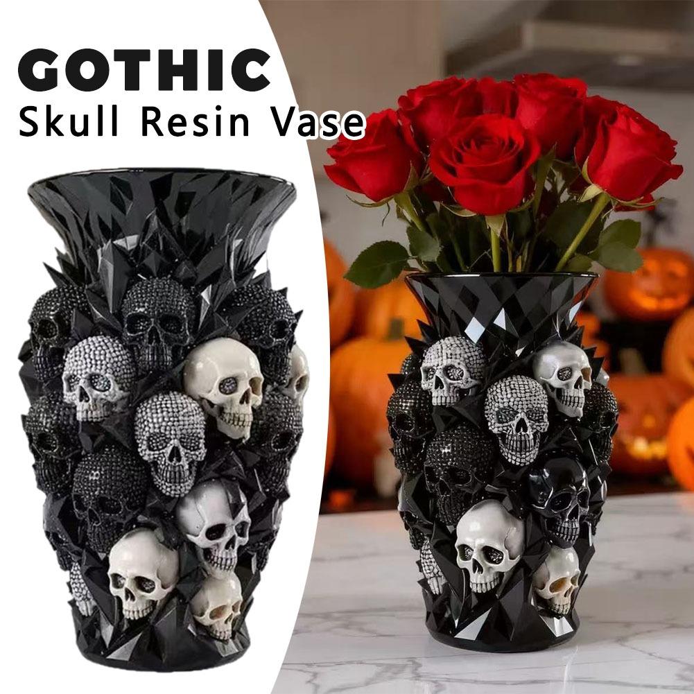 Gothic Skull Resin Vase Black  - огляд і ціна Florist Supply Vases