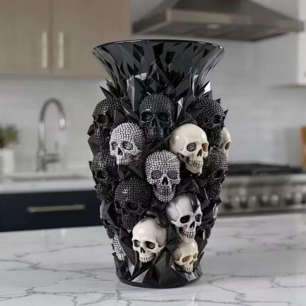Gothic Skull Resin Vase Black  - огляд і ціна Florist Supply Vases