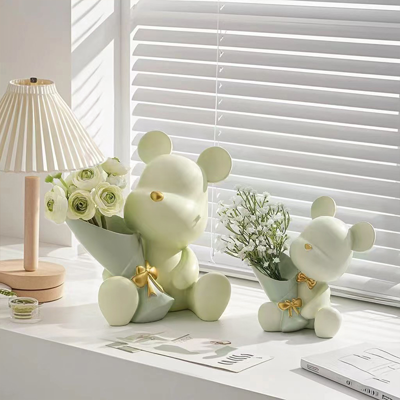 Cute Mini Little Bear Vase Cre - огляд і ціна Florist Supply Vases