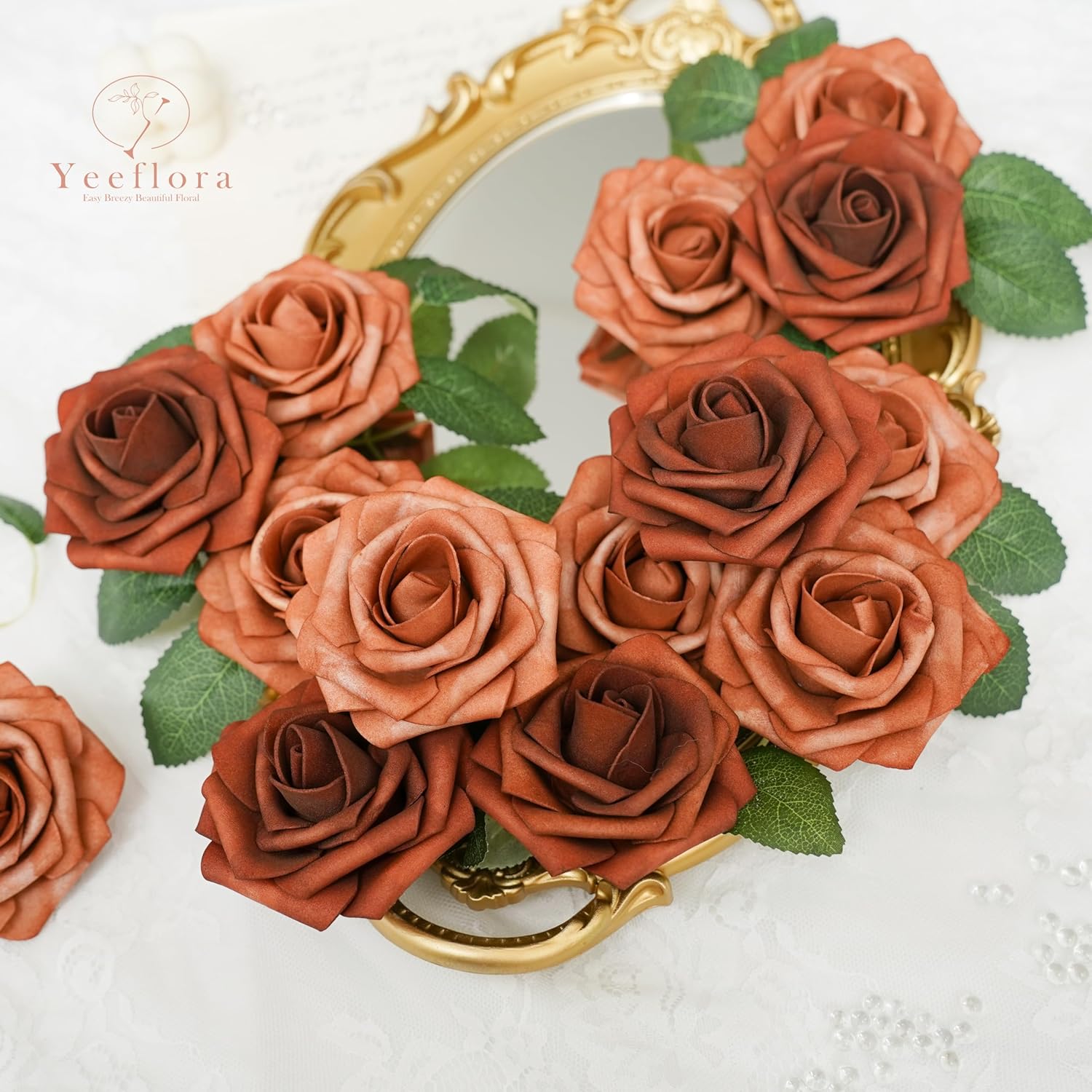 25pcs Artificial Rose for DIY  - огляд і ціна Florist Supply Bulk