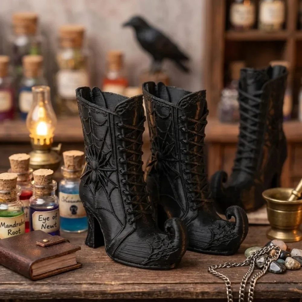 3/1PC Mini Gothic Witch Boot P - огляд і ціна Florist Supply Vases