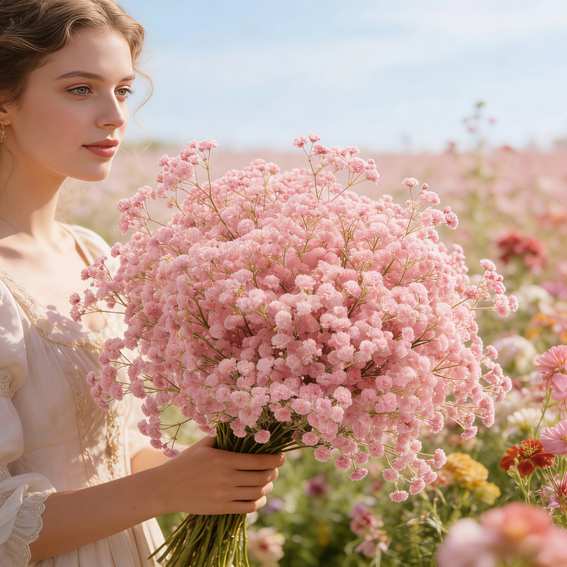 130-Stem Pink Gypsophila Artif - огляд і ціна Florist Supply Bulk